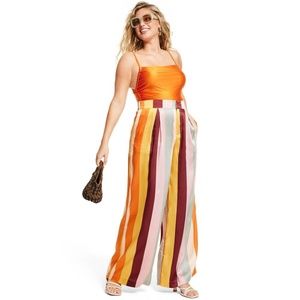 Fe Noel x Target | Mixed Vertical Stripe Print Wide Leg Pants